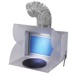 Portable Fold Away Airbrush Spray Booth with Vent Hose and Light