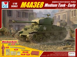 US M4A3E8 Sherman Easy Eight 1/16 Scale WWII Medium Tank Early Plastic ...