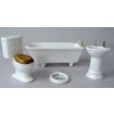 Ceramic White Bathroom for 12th Scale Dolls House