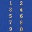 Brass 0 - 9 Number Set for 12th Scale Dolls House