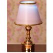Brass Effect Table Lamp with Classic White Shade 1:12 Scale for Dolls House