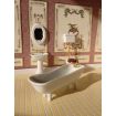 Classic White and Gold 4 Piece Bathroom Suite with High Level WC