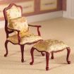 Finely Carved Chair and Stool