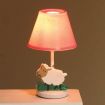 Pink Nursery Table Lamp with Sheep Decoration 1:12 Scale for Dolls House 12V