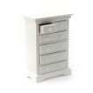 White Chest of Six Drawers for 12th Scale Dolls House
