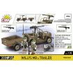 Cobi 1/35 Scale Willys MB & Trailer Model Kit