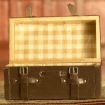 Brown Leather Suitcase/ Trunk for 12th Scale Dolls House