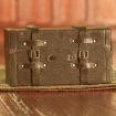 Brown Leather Suitcase/ Trunk for 12th Scale Dolls House