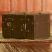 Brown Leather Suitcase/ Trunk for 12th Scale Dolls House