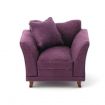 Soft Plum Armchair for 12th Scale Dolls House