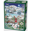 Cobble Hill Village On Winter Night 1000 Piece Jigsaw