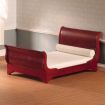 Mahogany Sleigh Bed for 12th Scale Dolls House