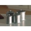Set of 4 Silver Food Canisters for 12th Scale Dolls House