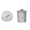 Branchline  Old Style Domestic Dustbins (x10) 44-522