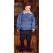 Porcelain Doll Tom in Jumper and Wellys Poseable 1:12 Scale for Dolls House