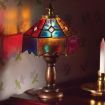 Coloured Tiffany Table Lamp for 1:12 Scale Dolls House
