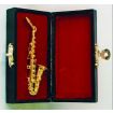 Brass Alto Saxophone with Black Case for 12th Scale Dolls House