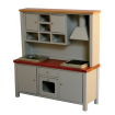 Shaker Style All In One Kitchen System Grey Pine for 12th Scale Dolls House
