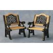 Pair of Iron Garden Chairs for 12th Scale Dolls House