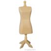 Bare Wood Dressmakers Dummy for 12th Scale Dolls House