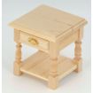 Bare Wood Bedside Table for 12th Scale Dolls House