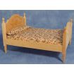 Bare Wood Double Bed for 12th Scale Dolls House
