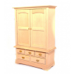 Bare Wood Blanket Cupboard for 12th Scale Dolls House