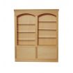 Bare Wood Deluxe Double Shelves for 12th Scale Dolls House