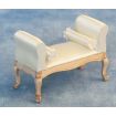 Bare Wood Bedroom Seat for 12th Scale Dolls House