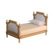 Bare Wood Upholstered Single Bed for 12th Scale Dolls House