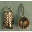 Metal Sieve and Grater for 12th Scale Dolls House