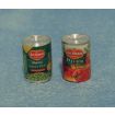 2 x Tins of Vegtables for 12th Scale Dolls House