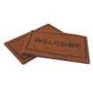 Welcome Mat and Plain Coir Style Doormat for 12th Scale Dolls House