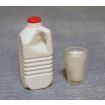 Milk Carton and Glass for 12th Scale Dolls House