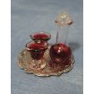 Decanter and Glasses on Tray for 12th Scale Dolls House