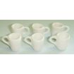 White Mugs x 6 for 12th Scale Dolls House