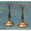 Silver Candlesticks x 2 for 12th Scale Dolls House