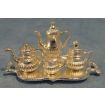 Silver Painted Tea Set for 12th Scale Dolls House