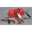 Red Tool Box and Tools for 12th Scale Dolls House