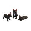 Black French Bulldogs Pk 3 for 12th Scale Dolls House