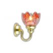 12V Lily Wall Lamp With Red Shade for 12th Scale Dolls House