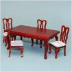 Rectangular Dining Table and Chairs for 12th Scale Dolls House