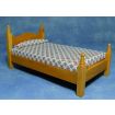 Pine Single Bed and Mattress for 12th Scale Dolls House