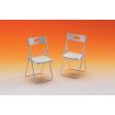 White Folding Chairs x 2 for 12th Scale Dolls House
