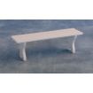 Bench Seat in White for 12th Scale Dolls House