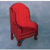 Red Fireside Chair for 12th Scale Dolls House