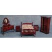 Mahogany Bedroom Set for 12th Scale Dolls House