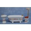 Floral Bathroom Set for 12th Scale Dolls House