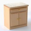 Modern Pine Kitchen Cupboard Unit with Worktop for 12th Scale Dolls House
