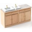 Modern Pine Kitchen Sink Unit with Worktop for 12th Scale Dolls House